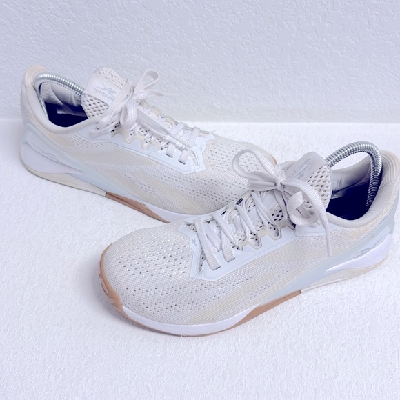 Reebok Nano White and Tan Sneakers Woman 9.5 - Picture 2 of 7